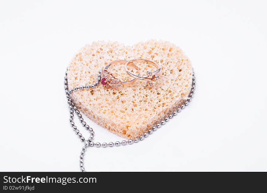 Heart and ring with chain