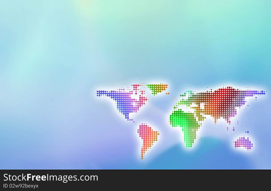 World map illustration