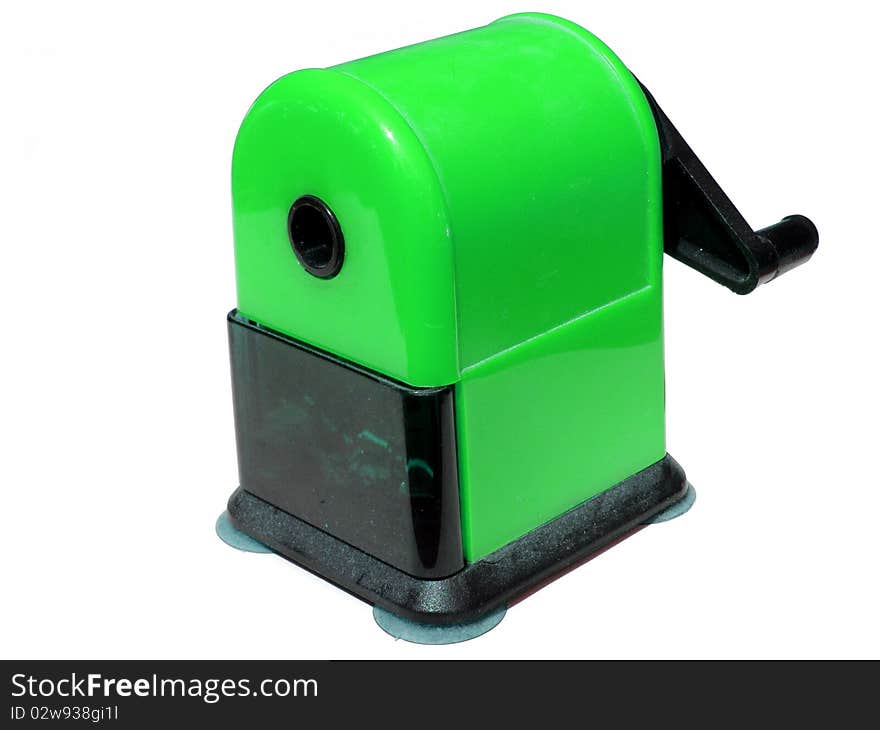 Detail photo of the green pencil sharpener background. Detail photo of the green pencil sharpener background