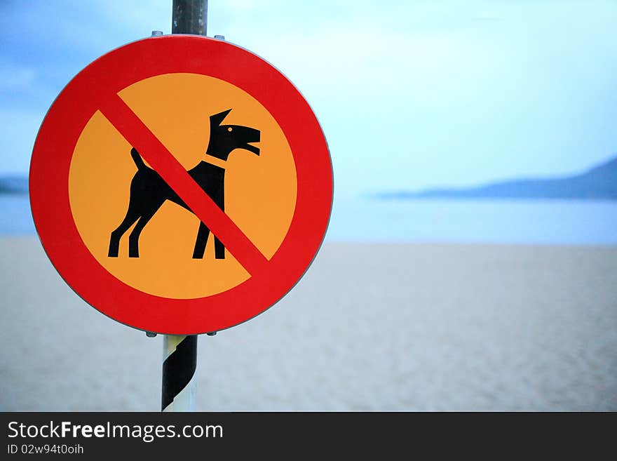 No dogs on the beach. No dogs on the beach