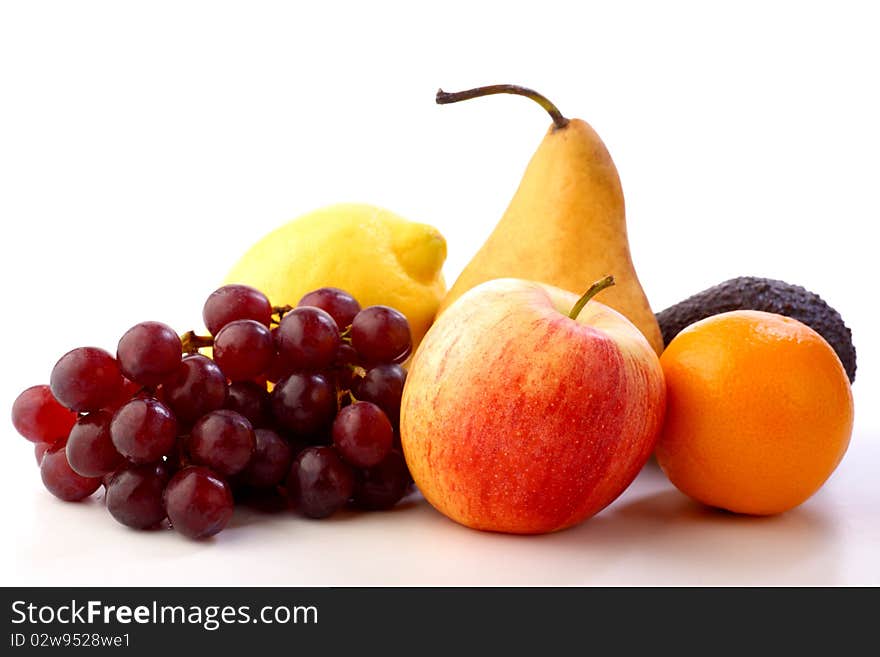 Six different kinds of fruits