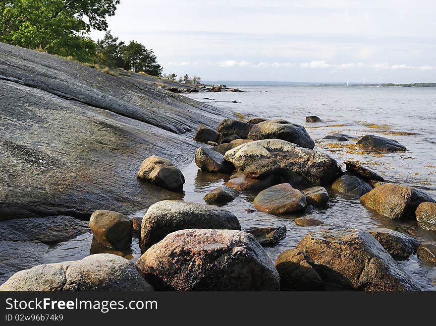 Beautiful Swedish coast in september month. Beautiful Swedish coast in september month