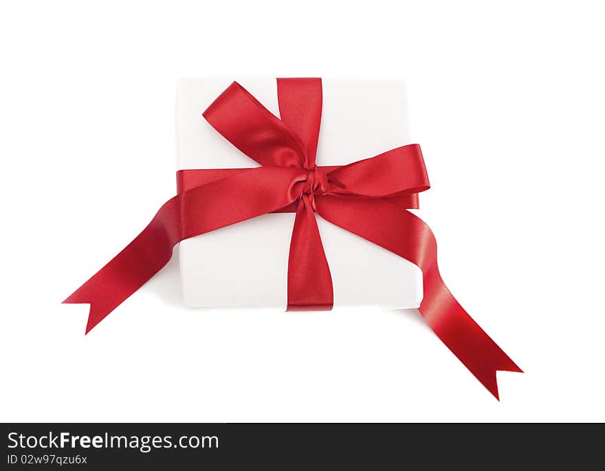 Christmas gift isolated on white