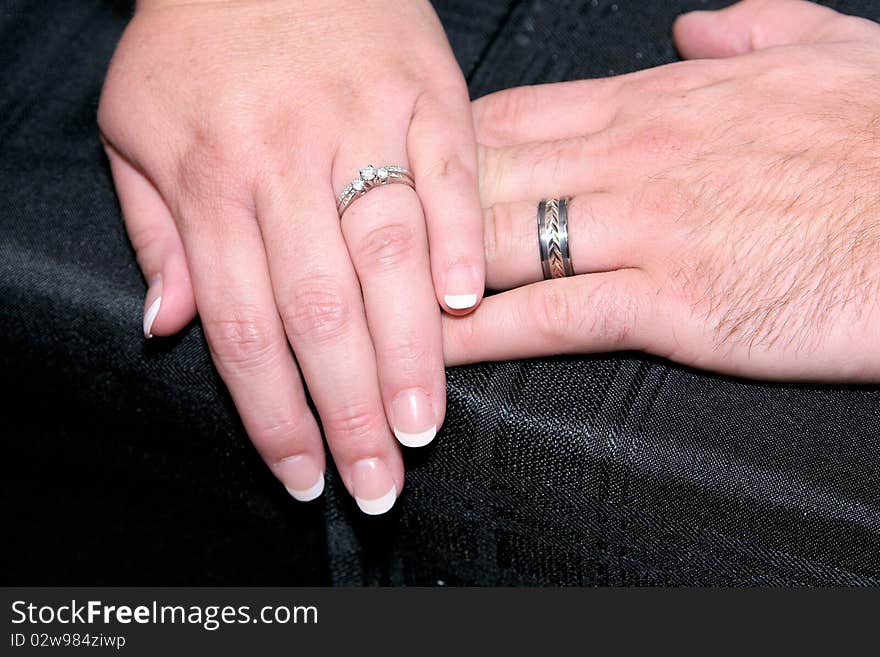 Bride and Groom hands