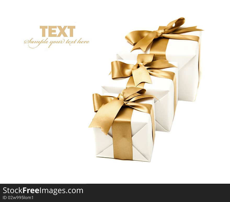 Christmas gift isolated on white