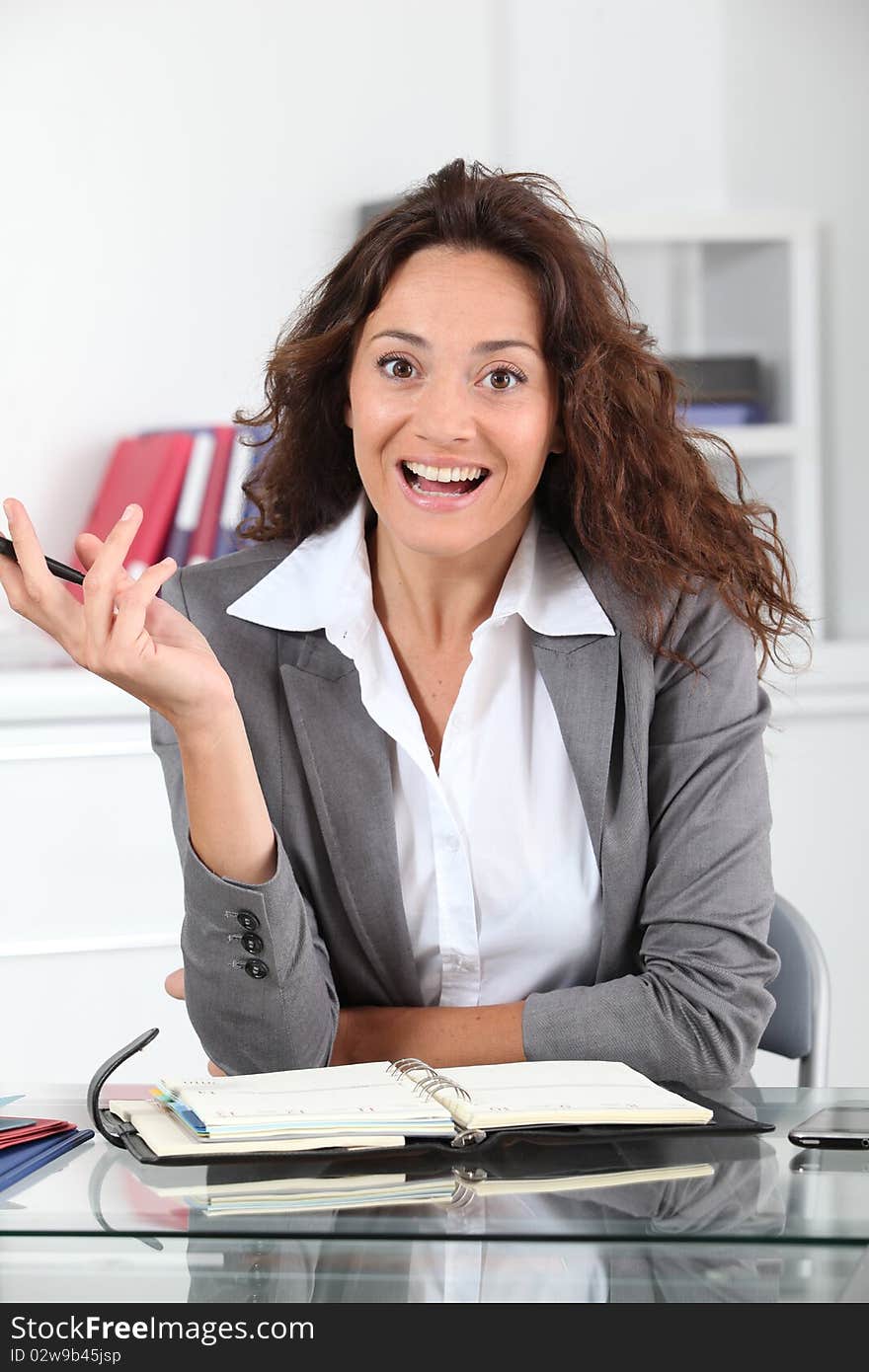 Portrait of businesswoman in the office. Portrait of businesswoman in the office