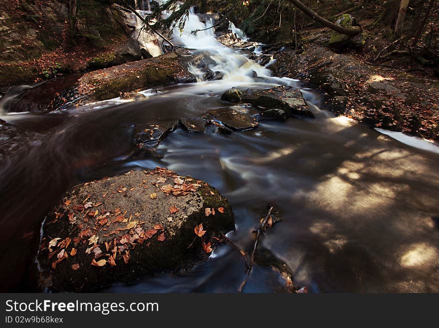 Little Waterfall With Fall Color.