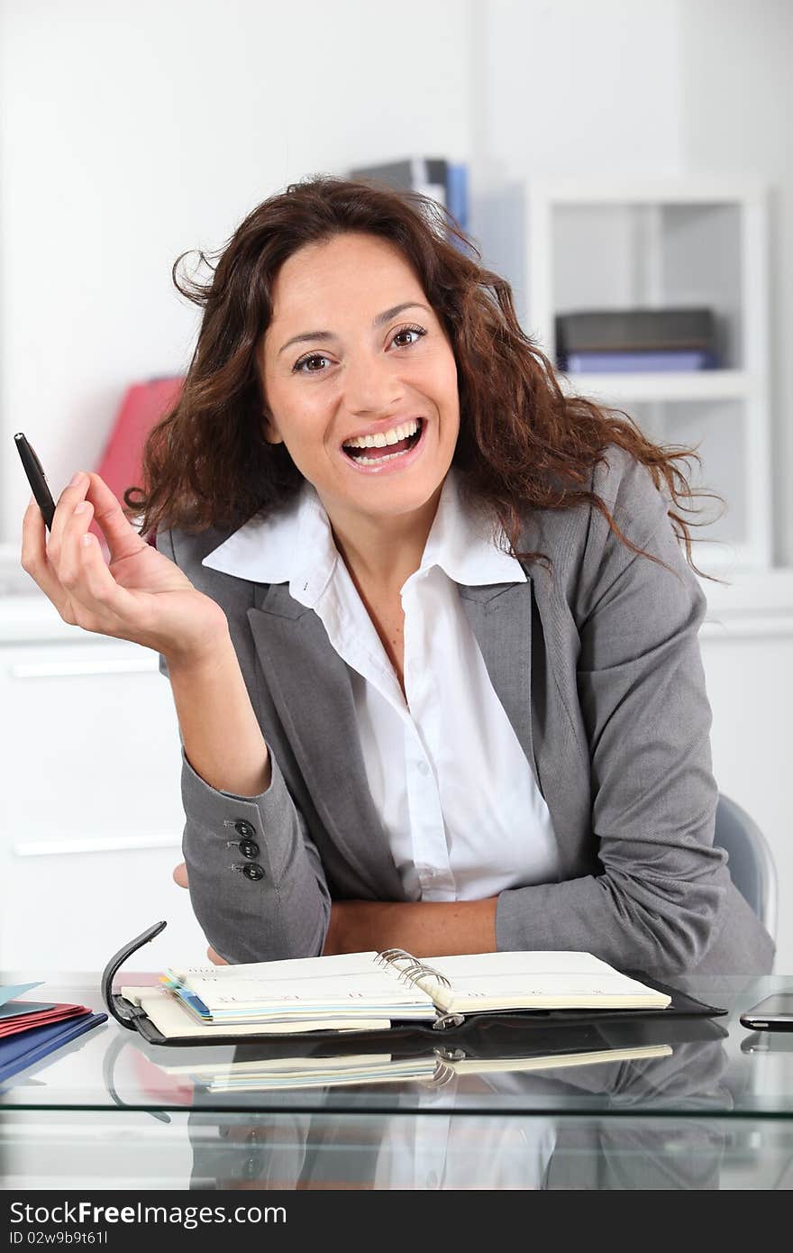 Portrait of businesswoman in the office. Portrait of businesswoman in the office