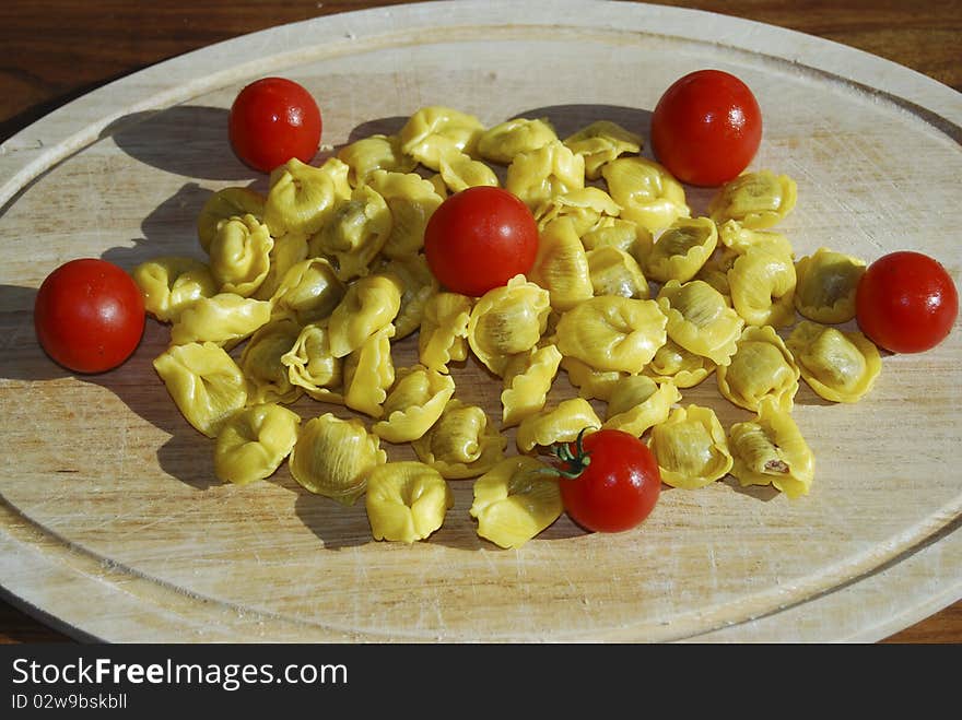 Tortellini. typical Italian pasta stuffed with meat