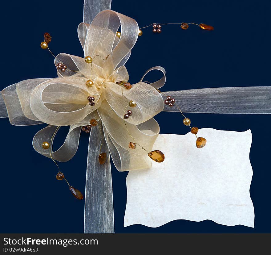 Gift box with decorative ribbon