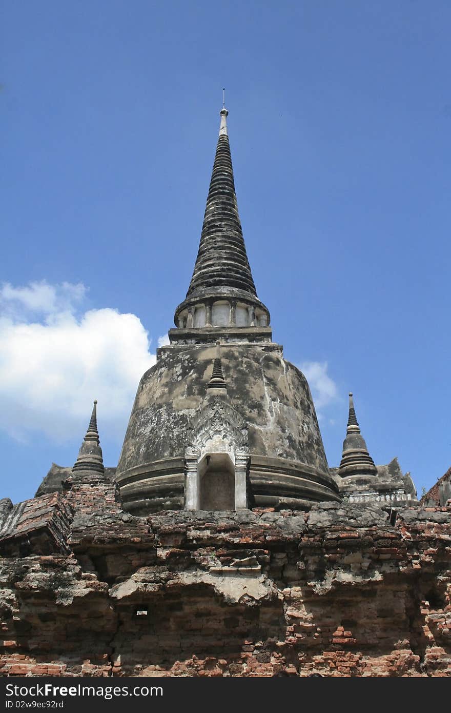 Pagoda in ancient temple