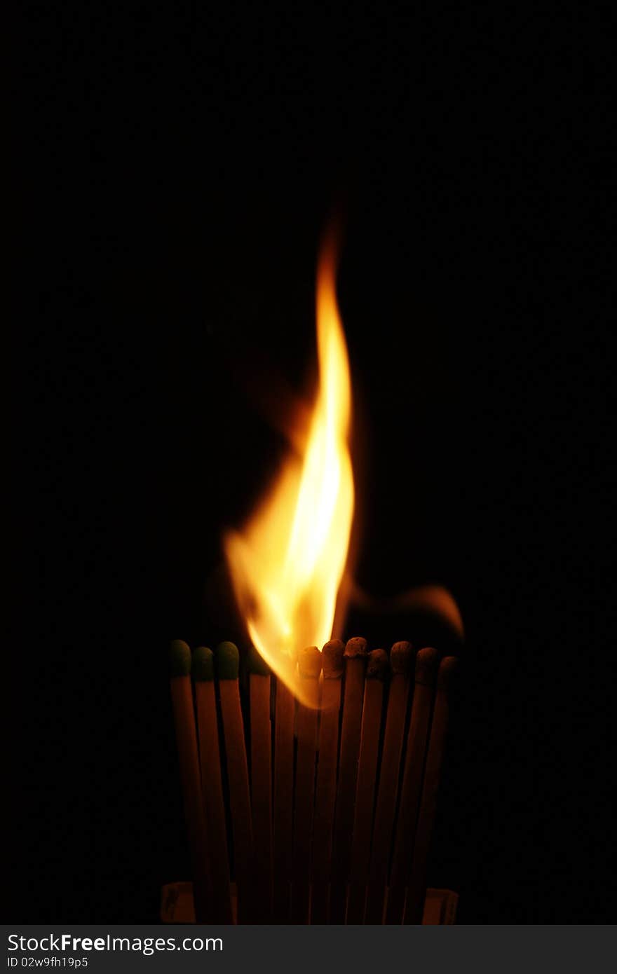 Matches being on fire