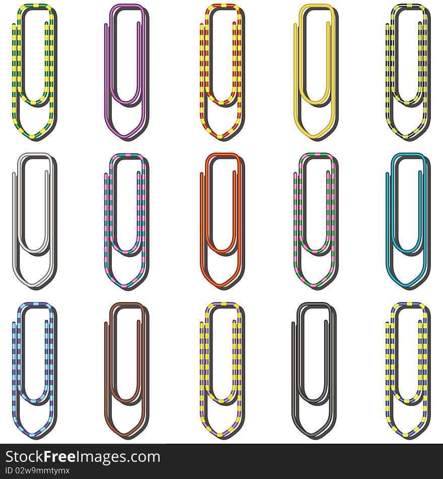 Paper Clips In Many Colors