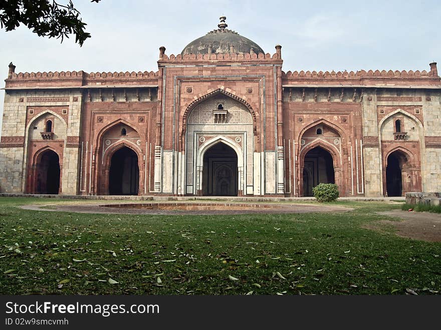 Old fort is made with red stone. Old fort is made with red stone.