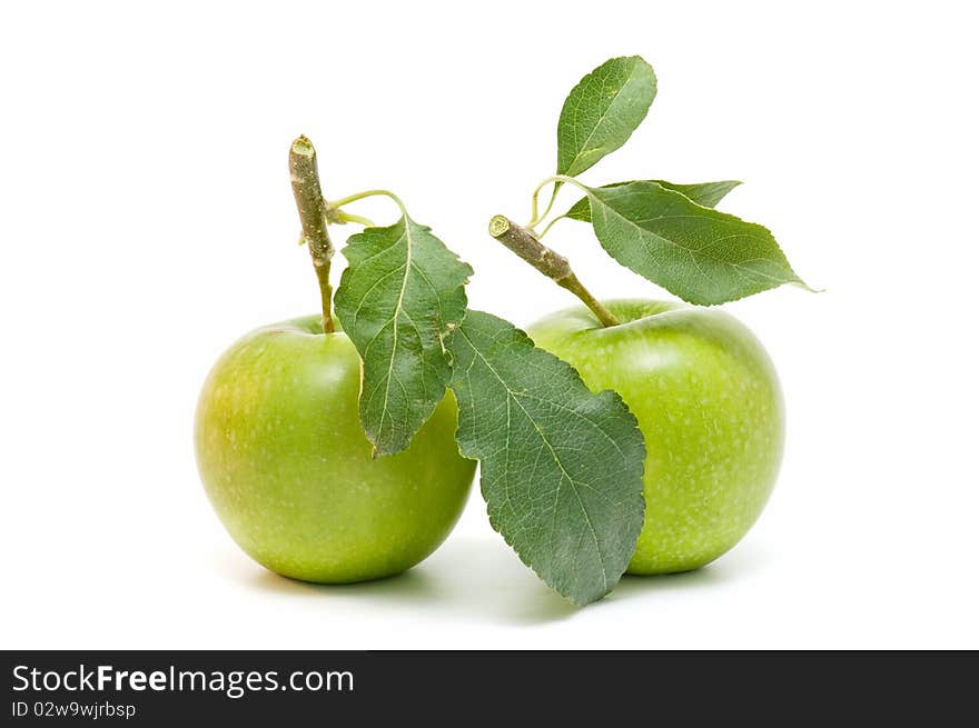 Green apple isolated on white background. Green apple isolated on white background