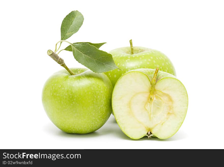 Green apple isolated on white background. Green apple isolated on white background