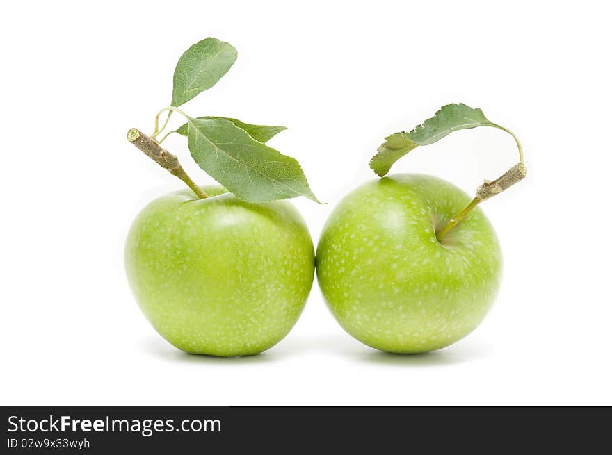 Green apple isolated on white background. Green apple isolated on white background