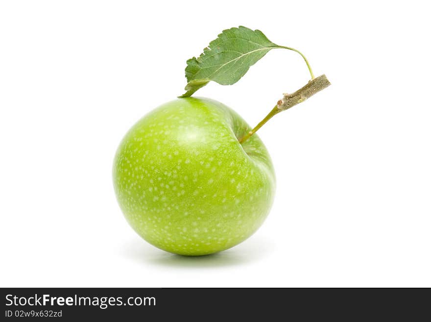 Green apple isolated on white background