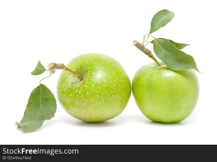 Green apple isolated on white background. Green apple isolated on white background