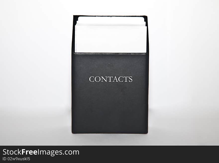 Black Business cards holder isolated. Black Business cards holder isolated