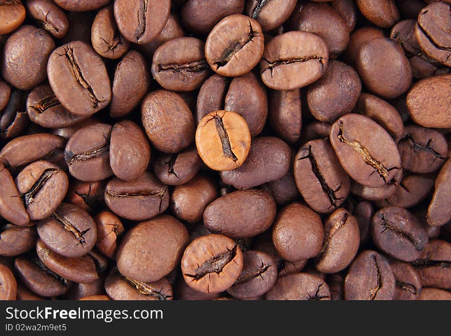 Close up of coffee beans background