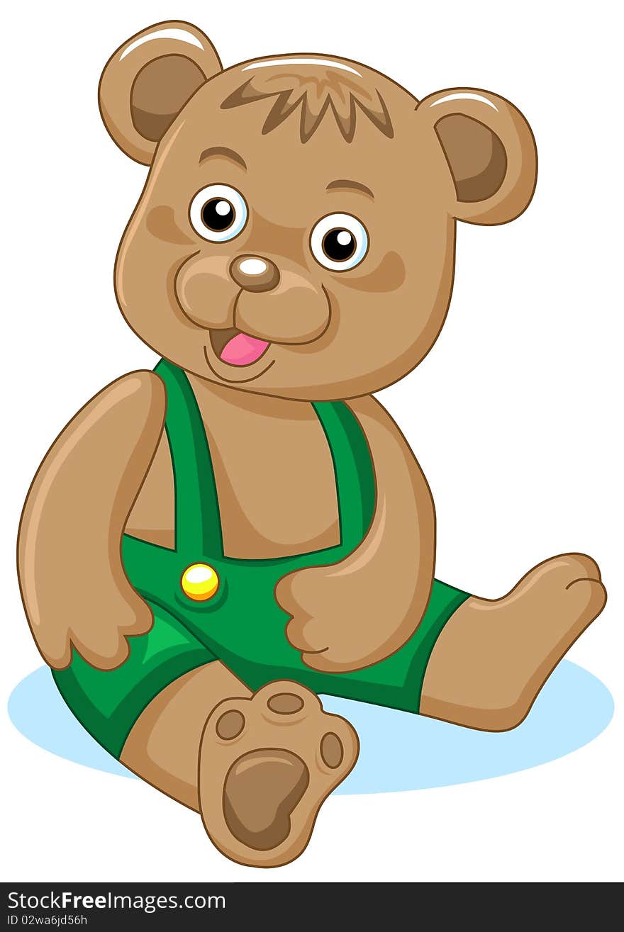 Charming bear create by illustrator