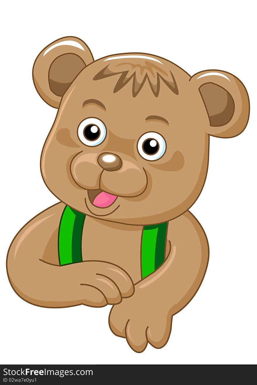 Charming bear create by illustrator