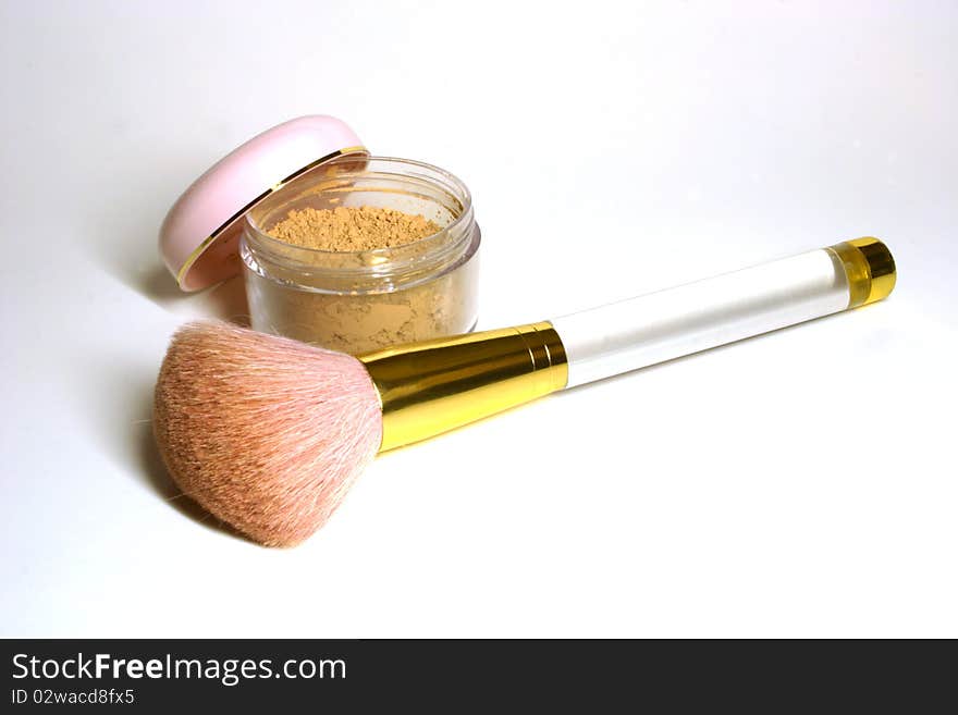 Face Powder Makeup With Brush