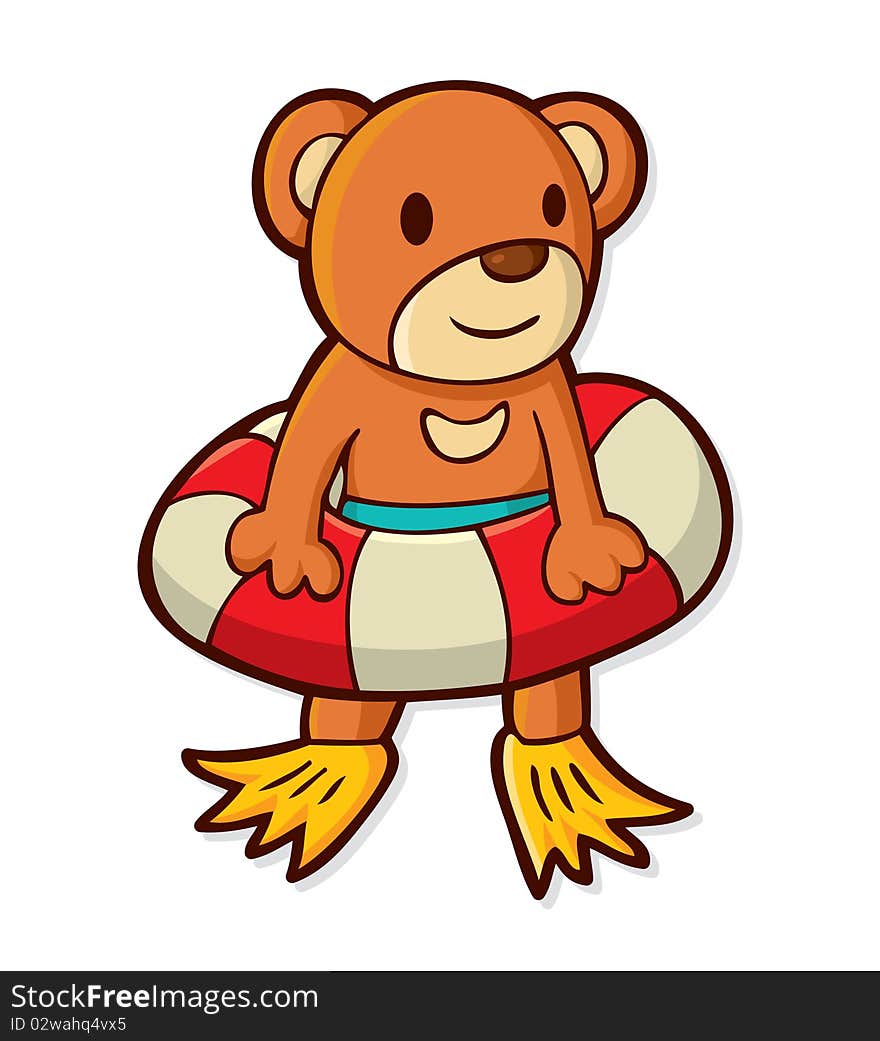 Cute cartoon bear illustration