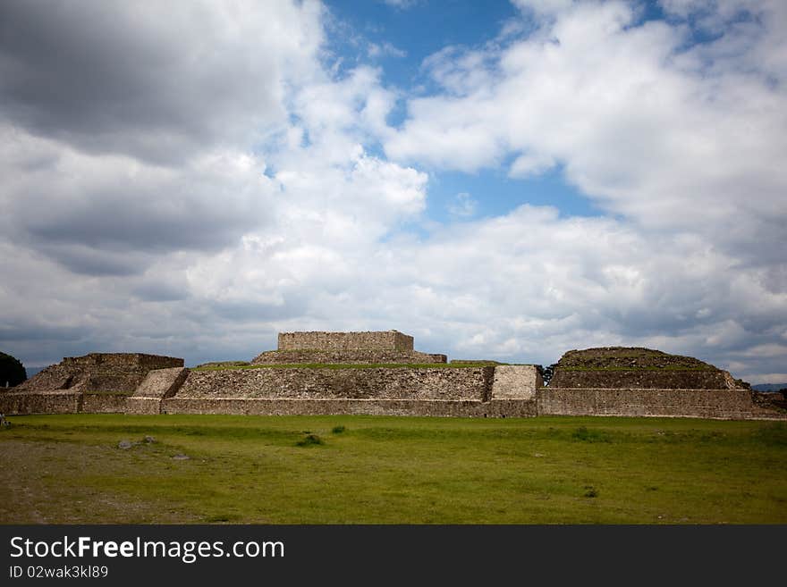 Montealban ruins on Mitla located near Oaxaca, Mexico.