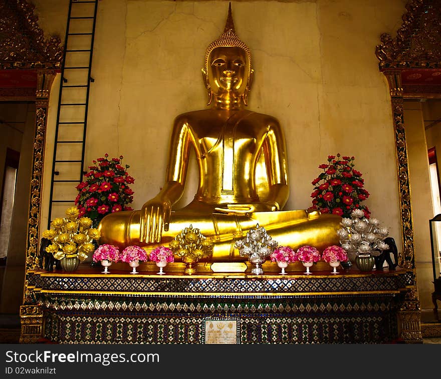 Image of Buddha at Golden Mountain Bangkok Thailand