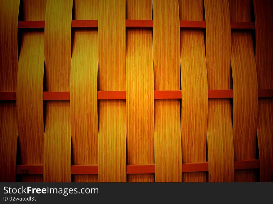 Thai-style wooden wall weave. Thai-style wooden wall weave.