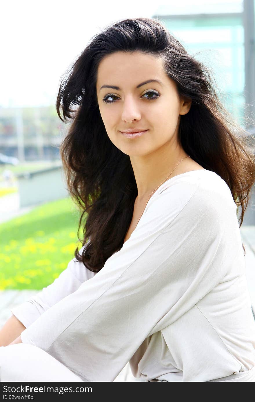 Young beautiful and attractive woman in the street