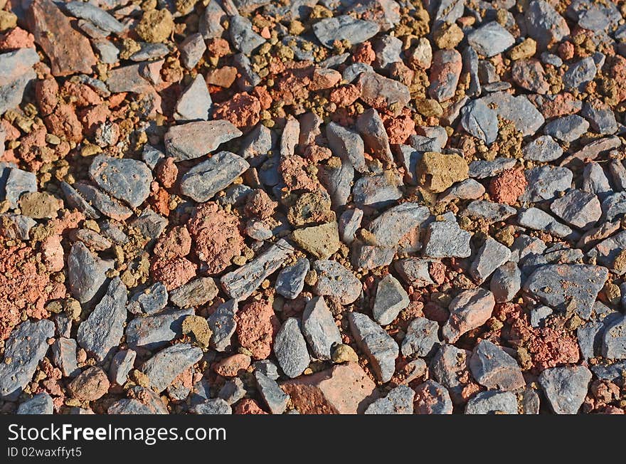 Natural background of mixed colored stones. Natural background of mixed colored stones