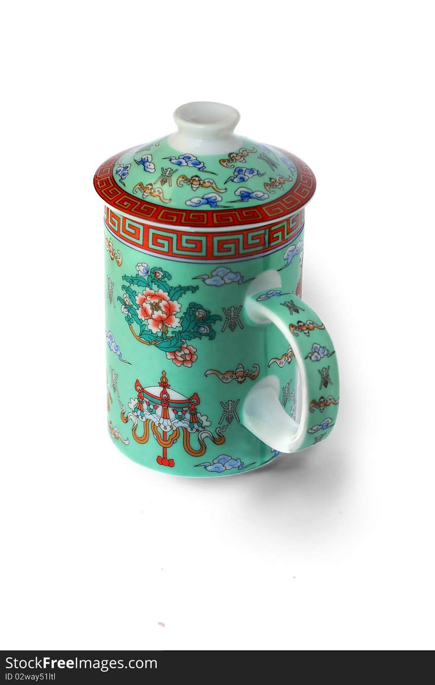 Cup with a lid for brewing tea or herbal infusions