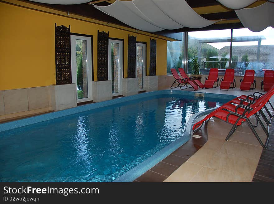 Swimming pool in a hotel