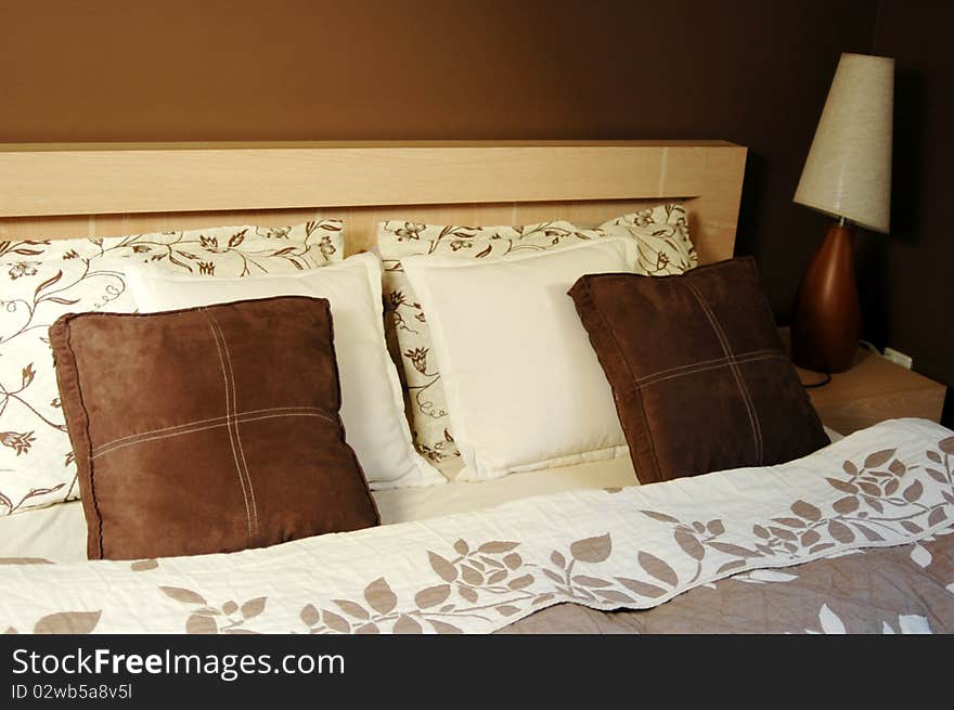 Brown bedroom decoration