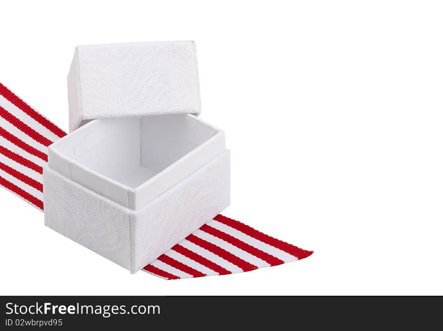 Cardboard box for a small souvenir on a white background.