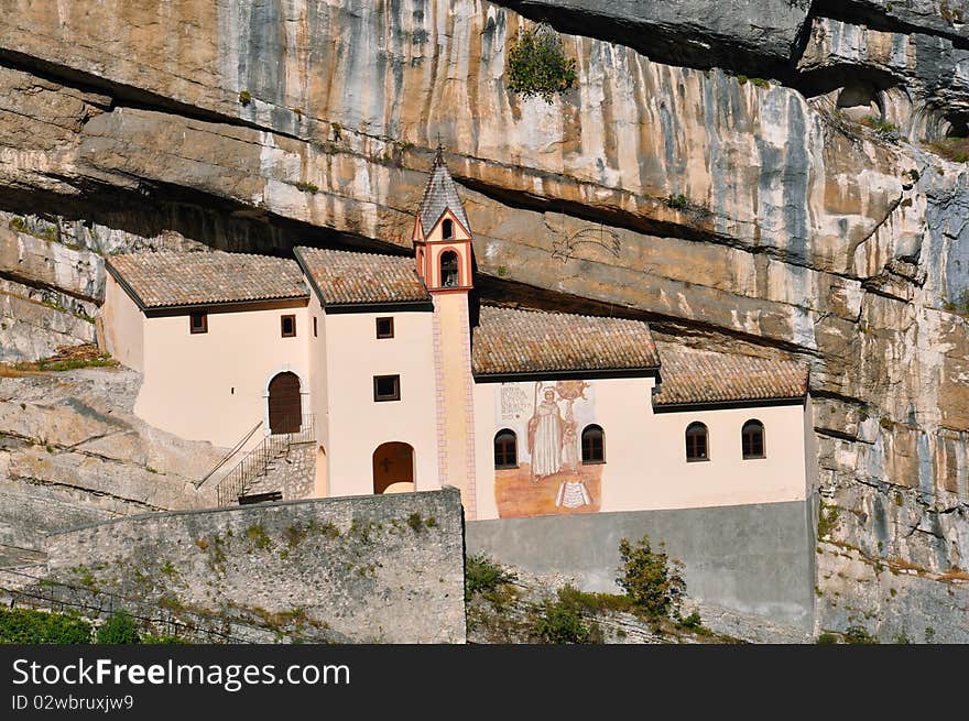 Wren chapel on rocky mountainside