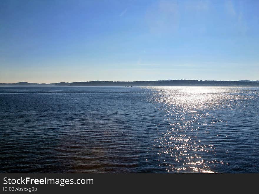 Sunrise on the bay located at Calais, Maine, United States