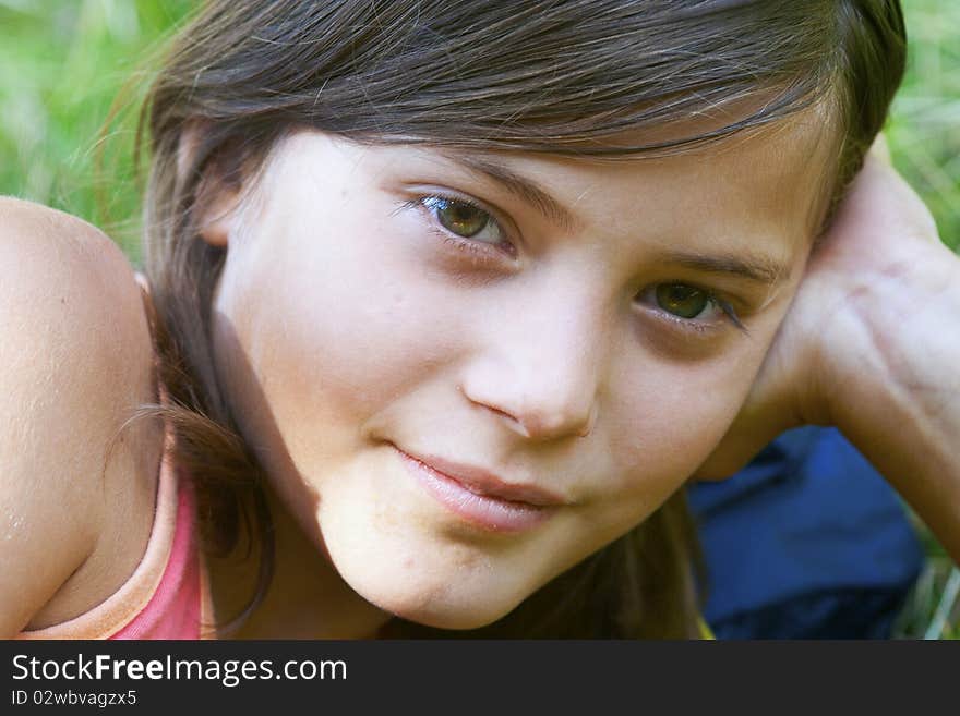 Portrait of a thoughtful young woman