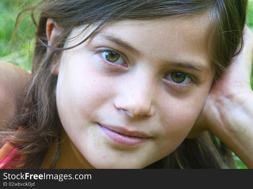 Portrait of a thoughtful young woman