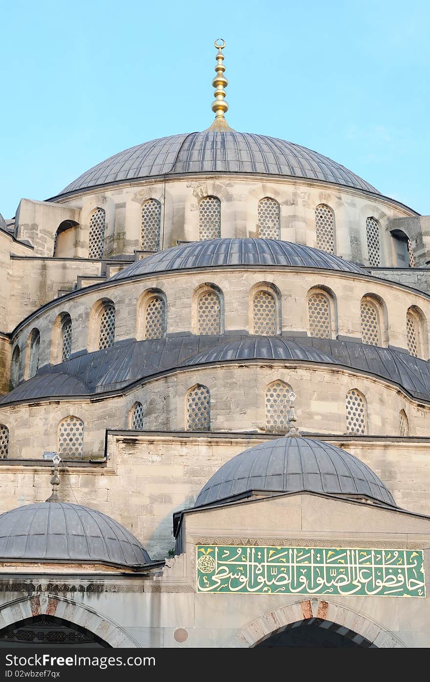 Detail of blue mosque in Istanbul