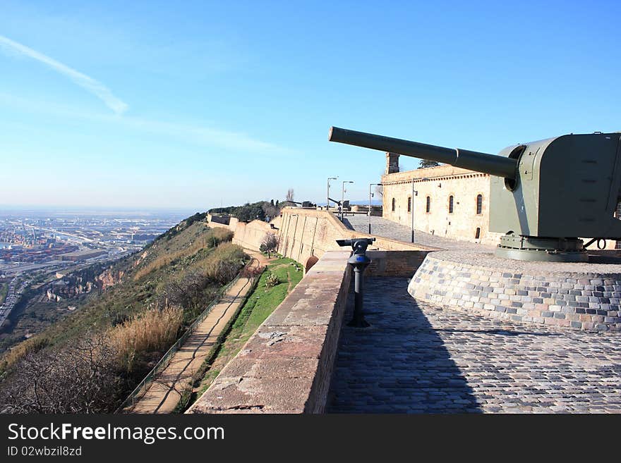 The very old castle in the Spain. The very old castle in the Spain