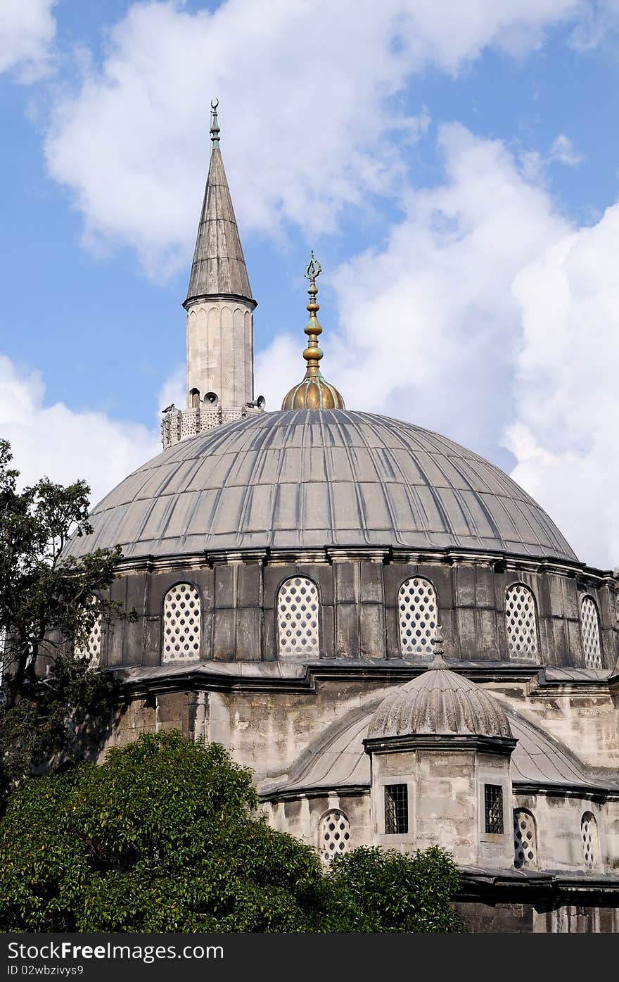 Detail of blue mosque in Istanbul