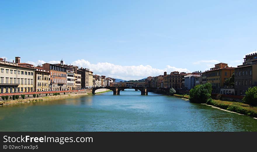 Arno River In Florence.