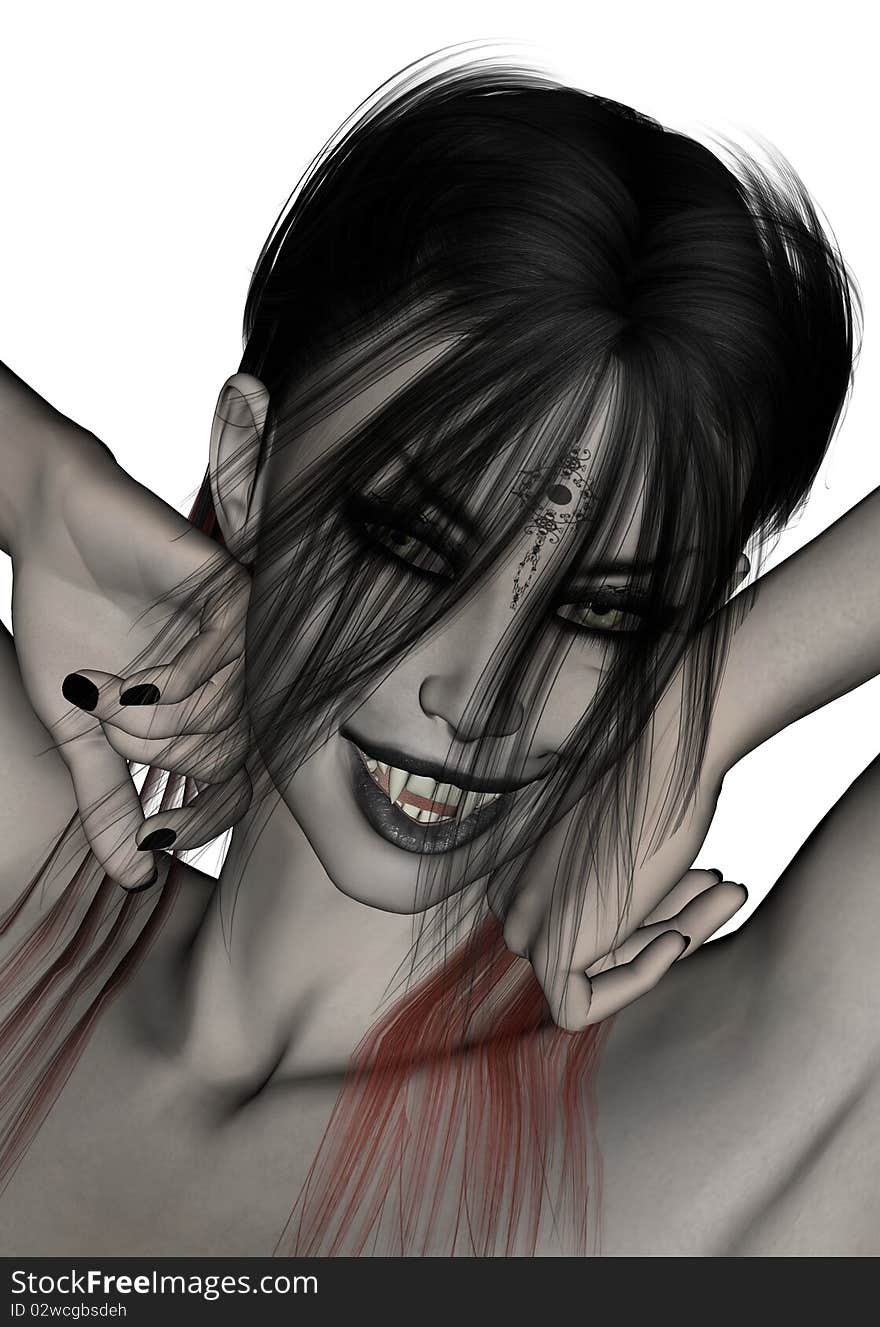 Sexy, Beautiful, Gothic Female Vampire