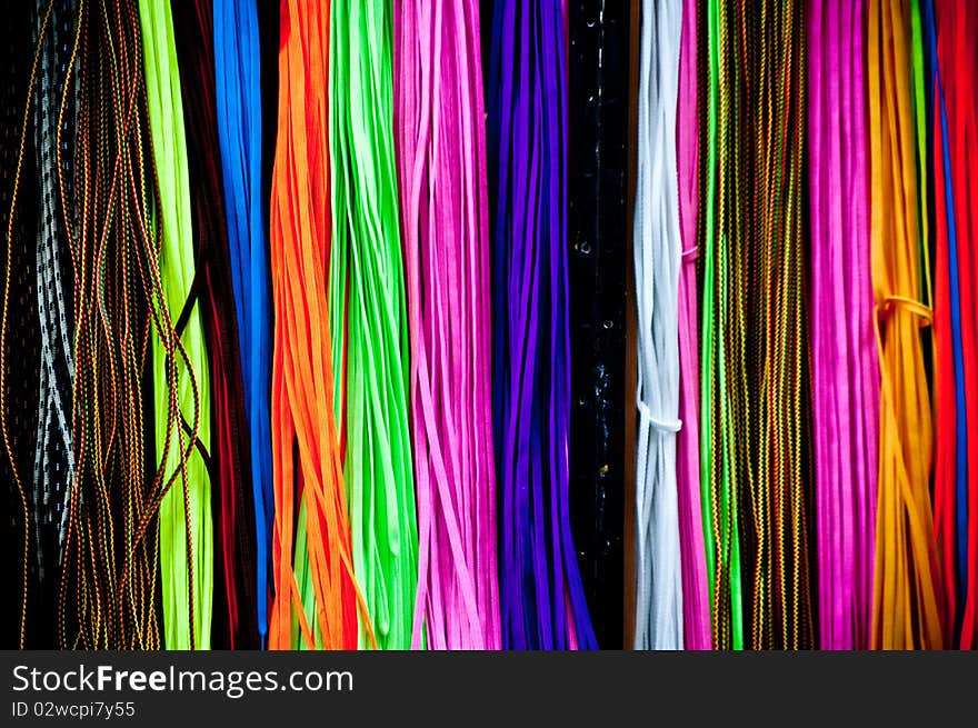 Colorful shoelace