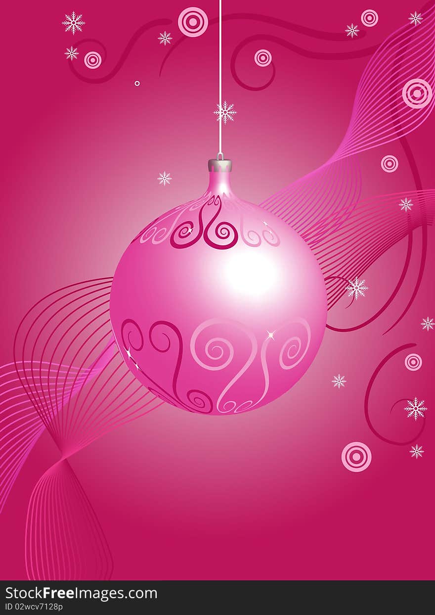 Picture of pink christmas ball