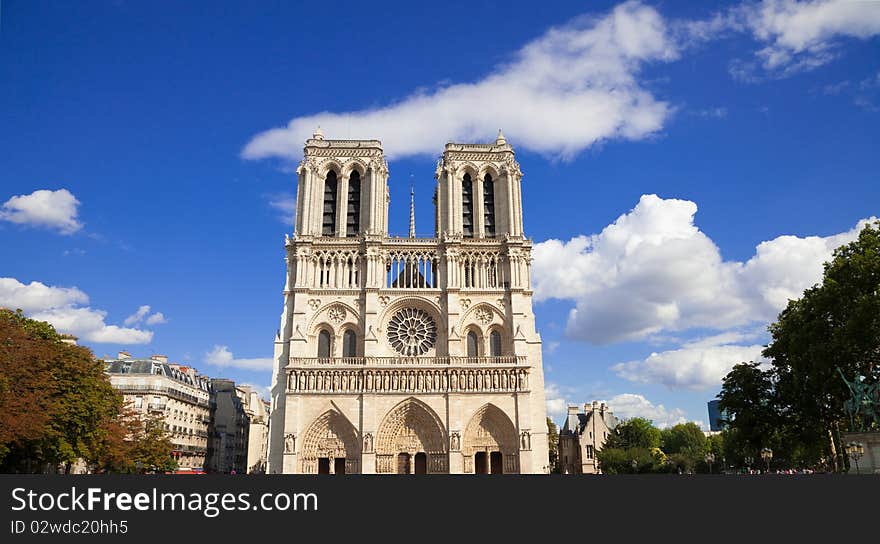 Notre Dame of Paris facade